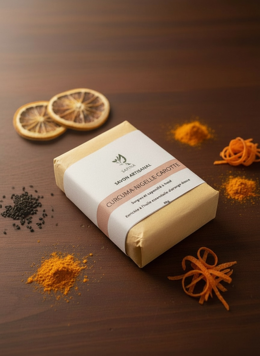 Savon curcuma-carotte -nigelle